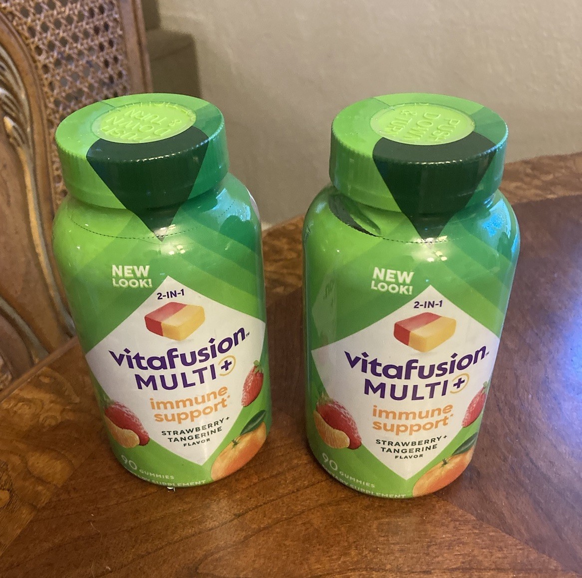 Vitafusion Multi+ Immune Support 2-In-1 Benefits strawberry tangerine Lot Of 2