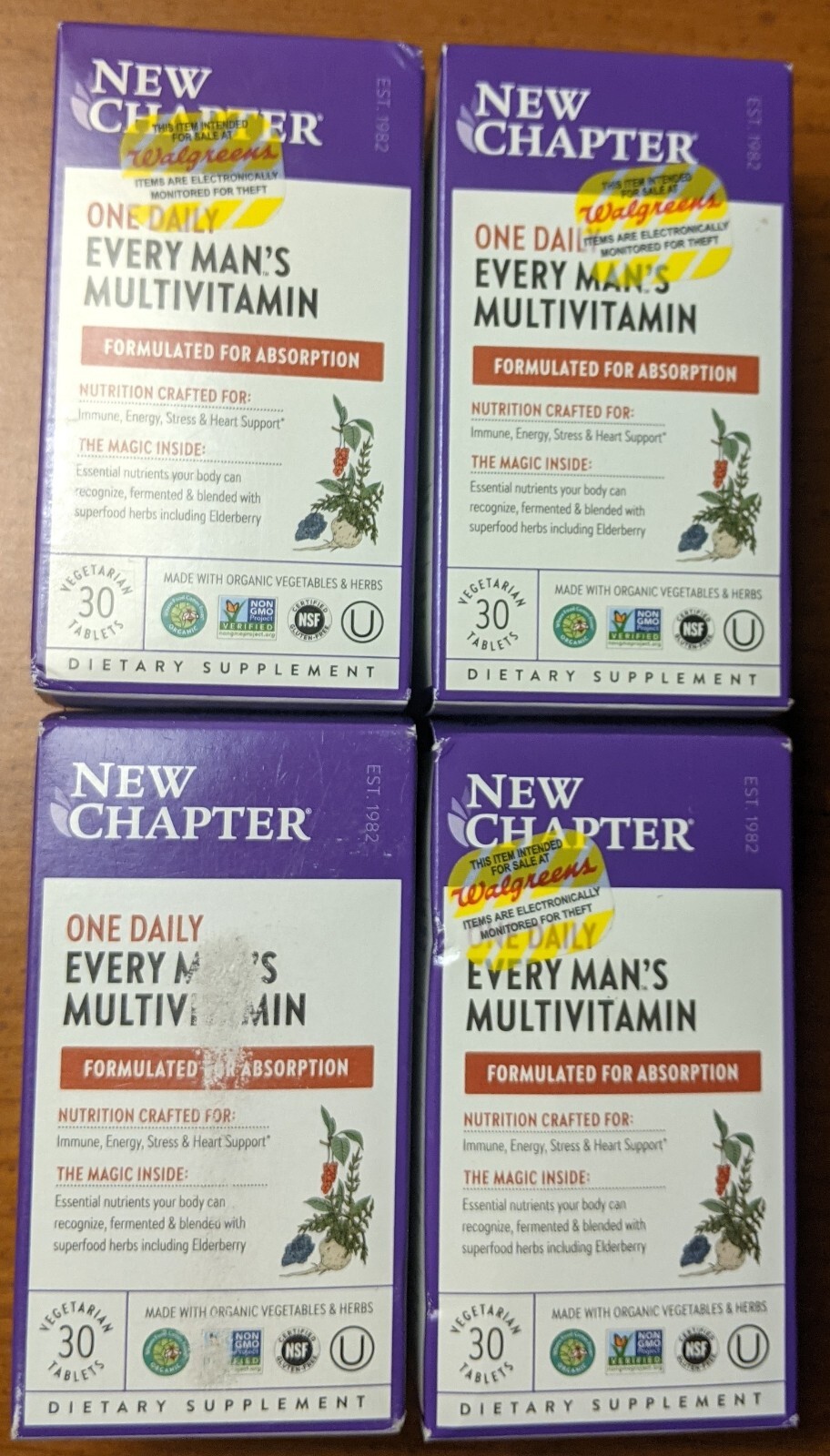 4 X New Chapter Every Man’s One Daily Multivitamin 30 Tablets Exp. 07/25 New