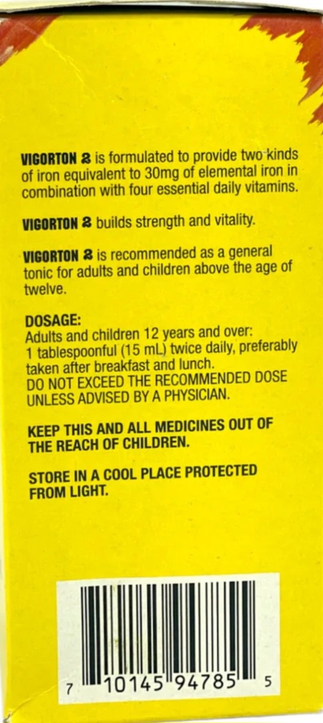 VIGORTON 2 Iron & Multivitamin Tonic – 230ml -Tariffs are paid by us for USA