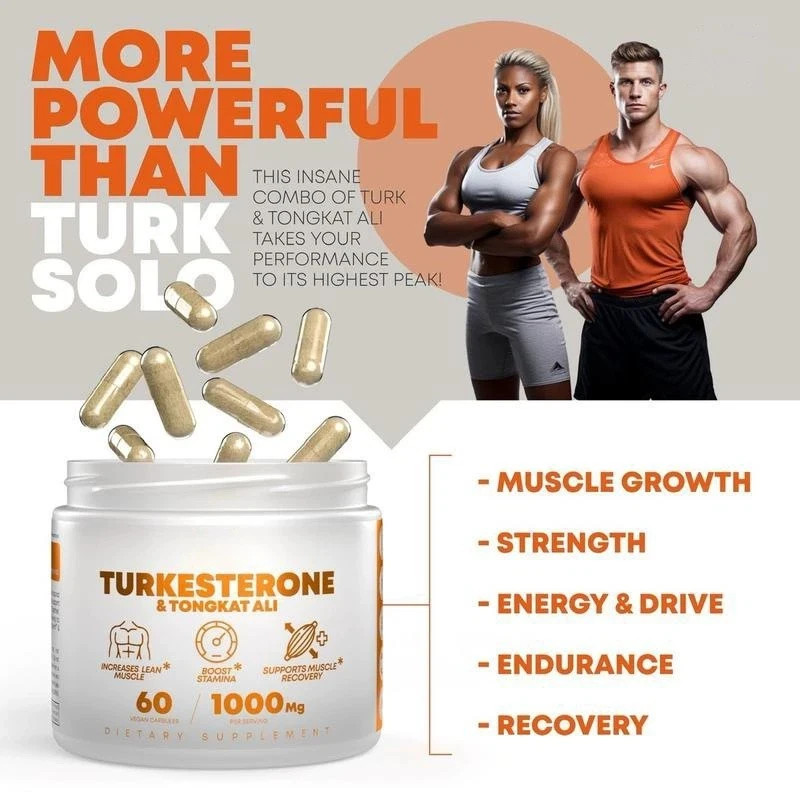 3 PACK Turkesterone 1000 Mg Organic Capsules Supplement Muscle Growth &*Recovery