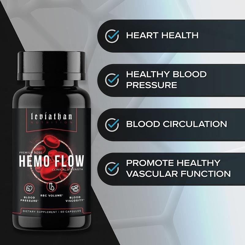 Leviathan Nutrition Hemo Flow & Blood Pressure | Heart Health Supplement