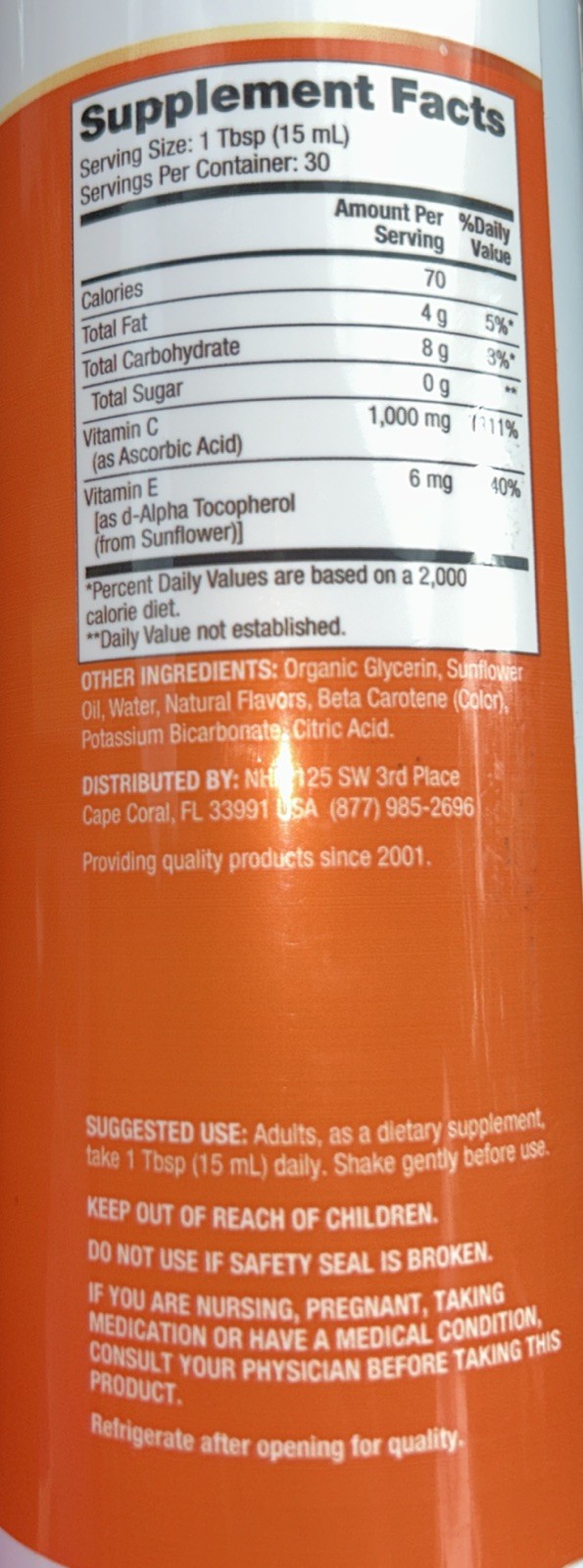 Dr. Mercola Liquid Liposomal Vitamin C, Citrus Vanilla 15.2 fl oz