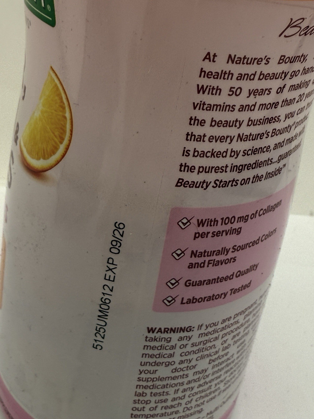 Nature’s Bounty Hair Skin & Nails Gummies 80 Ct – Biotin Collagen – EXP 09/2026