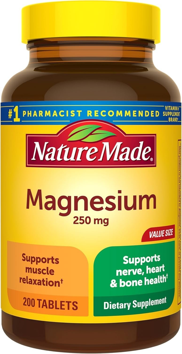 Nature Made Magnesium Oxide 250 mg, Magnesium Supplements for Men and Women, Sup