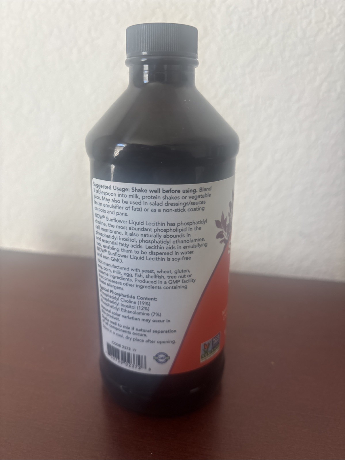 Sunflower Liquid Lecithin 16 Fl Oz By Now Foods