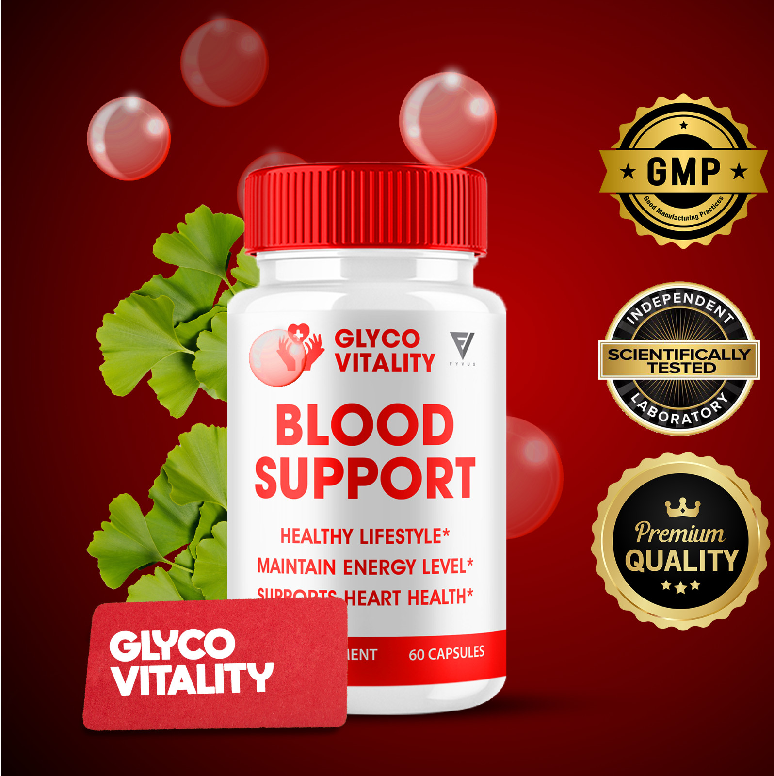 (5 Pack) Glyco Vitality Capsules GlycoVitality Pills Multivitamin (300 Capsules)