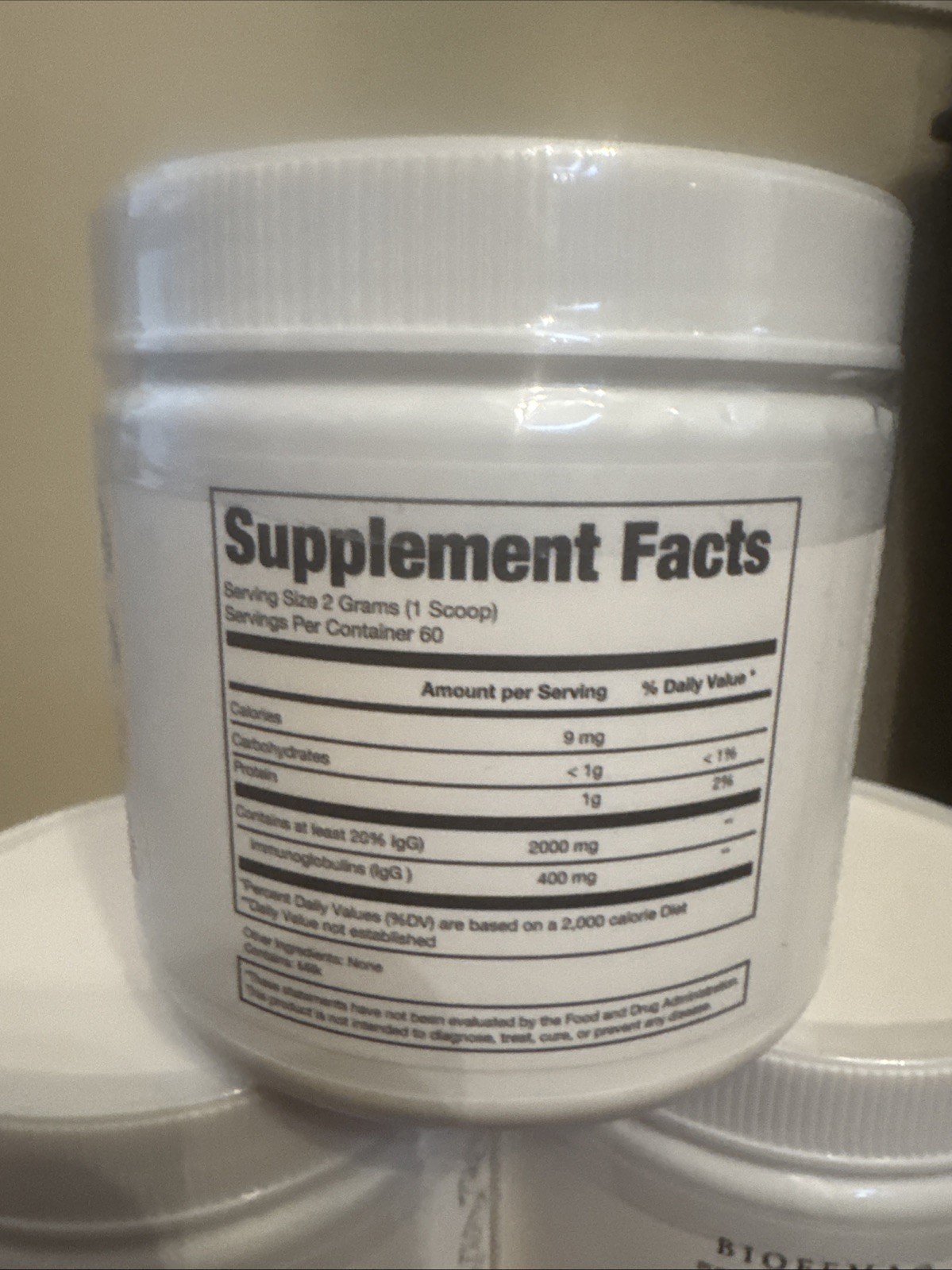 3- 4.23 Oz. Biofema Colostrum Supplement – Natures Superfood Unflavored Powder
