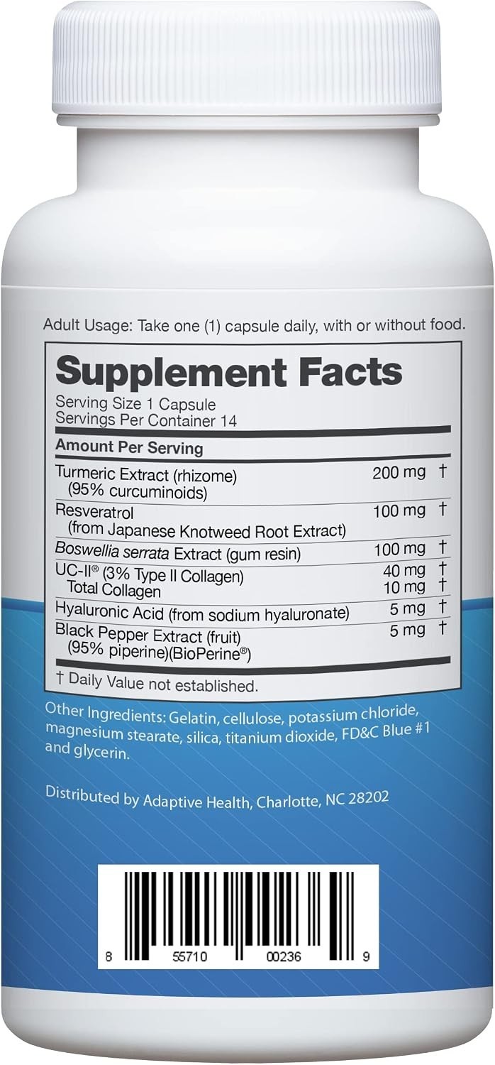 Joint Discomfort Support Supplement – Relief in 7 Days, 14 Count Formula