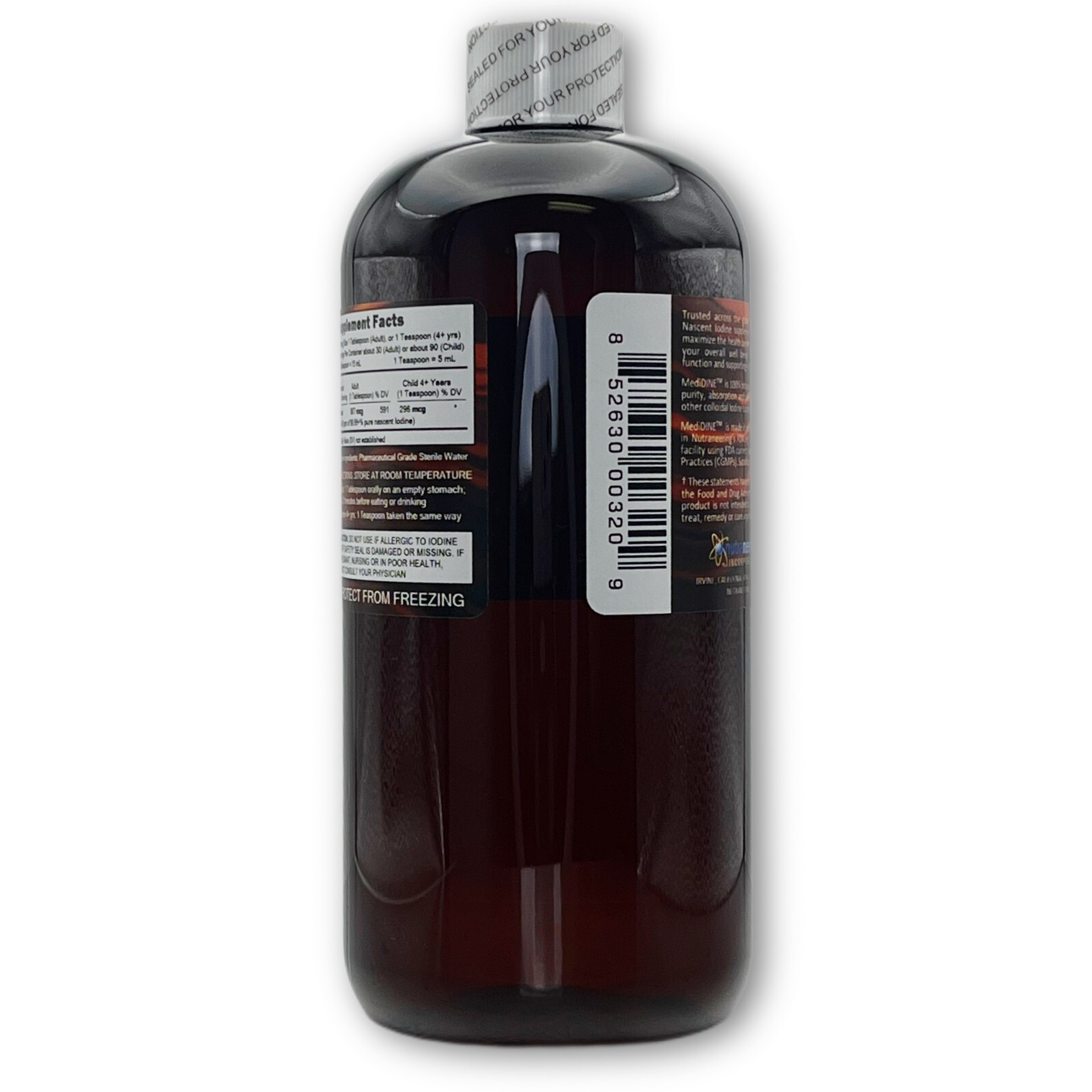 MediDINE™ Thyroid Booster True Nascent Free-Elemental I2 Iodine Nutrient: 500 mL