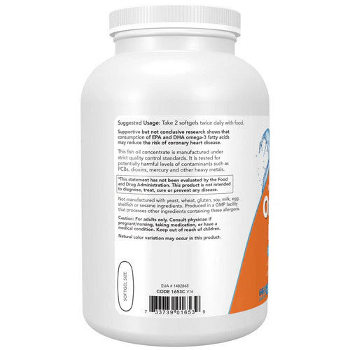 Omega-3 500 Softgels By Now Foods