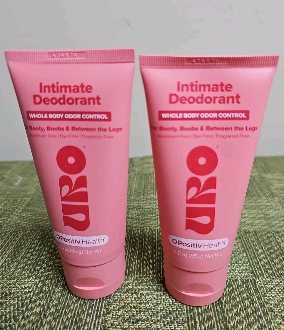 2 PACK O Positiv URO Intimate Whole Body Deodorant Cream – Dermatologist Tested