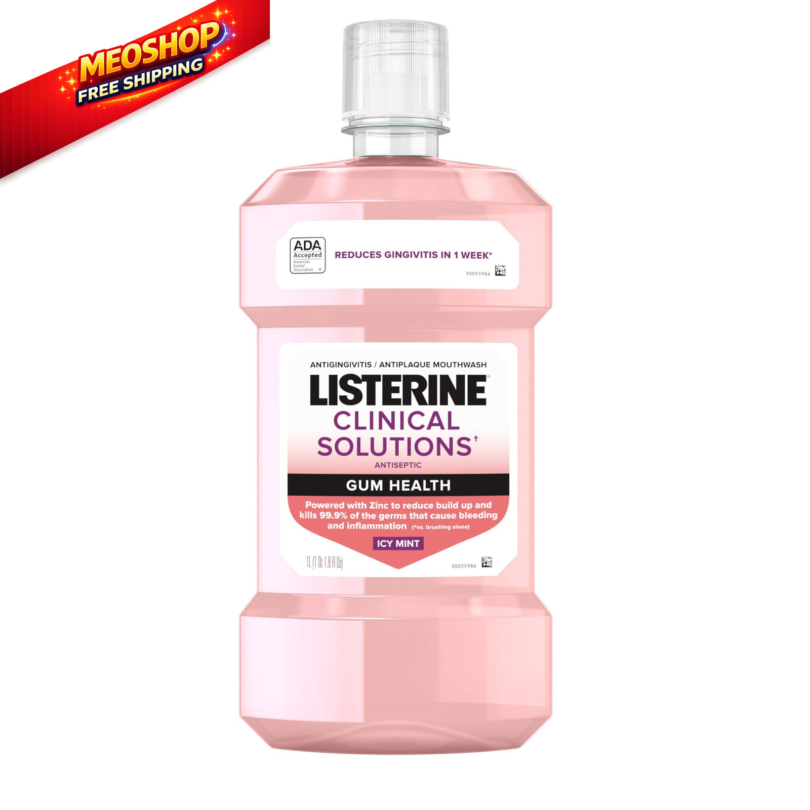 Listerine Clinical Solutions Gum Health 33.8 Fl Oz (Pack of 1), Pink
