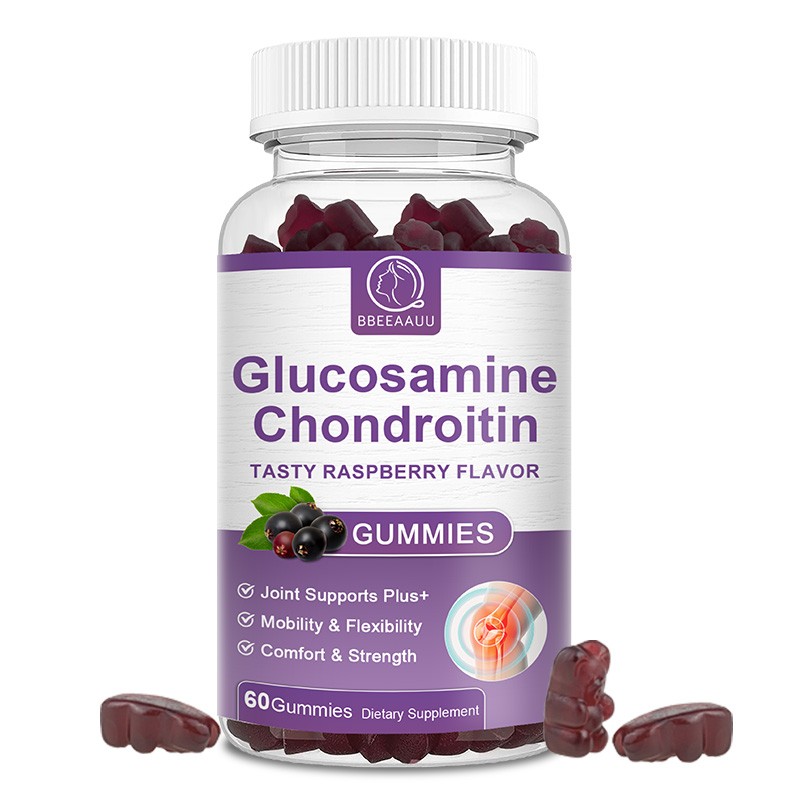 Glucosamine Chondroitin Gummies 60ct | 1500mg with Hyaluronic Acid Joint Support