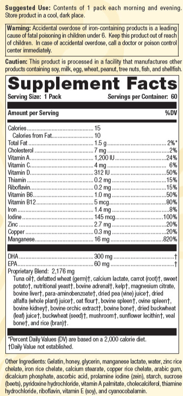Standard Process – General Health Daily Fundamentals – 60 Pack