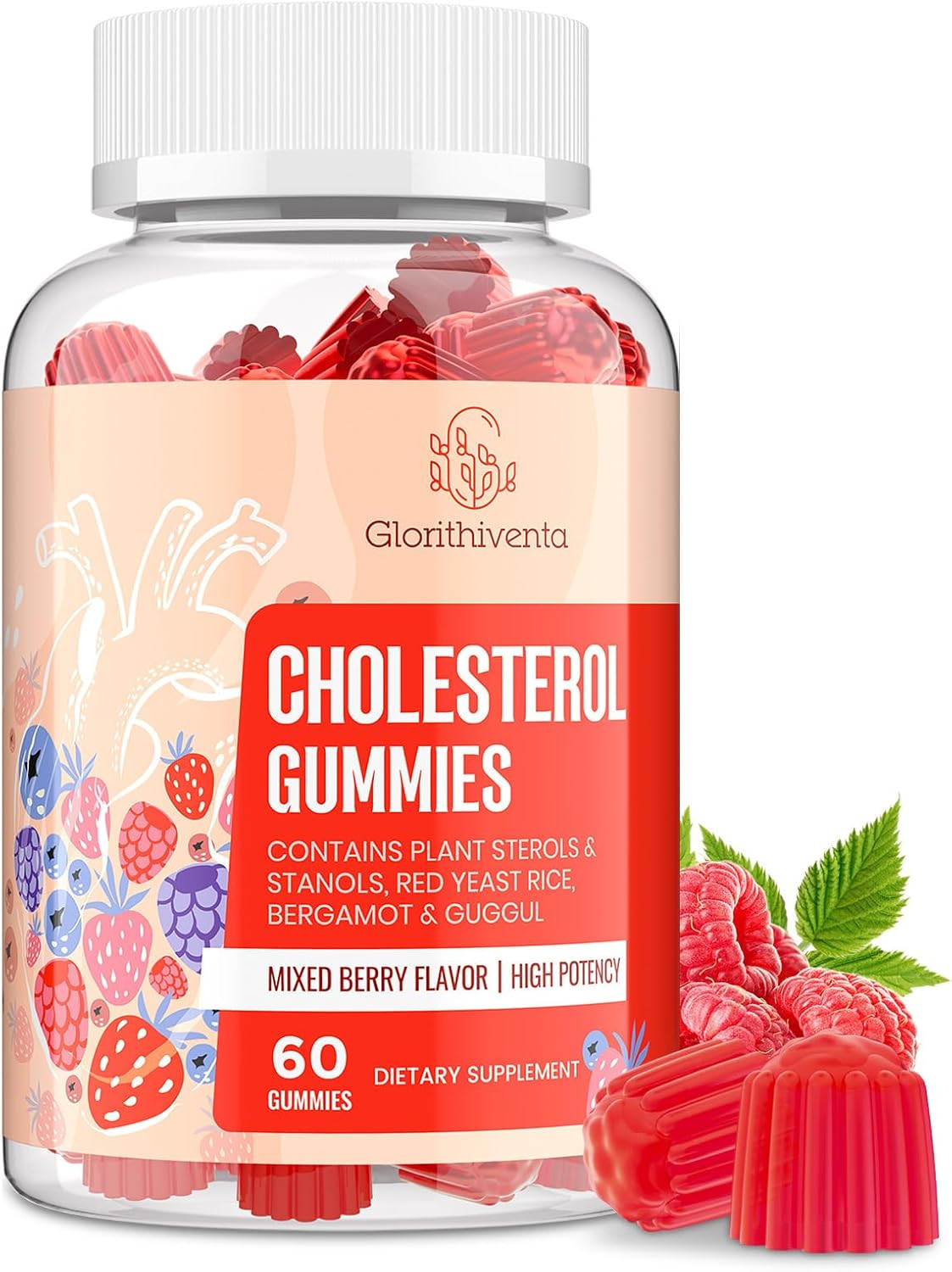 Cholesterol Supplement Gummies with Plant Sterols & Stanols 60 Counts EXP:11/28