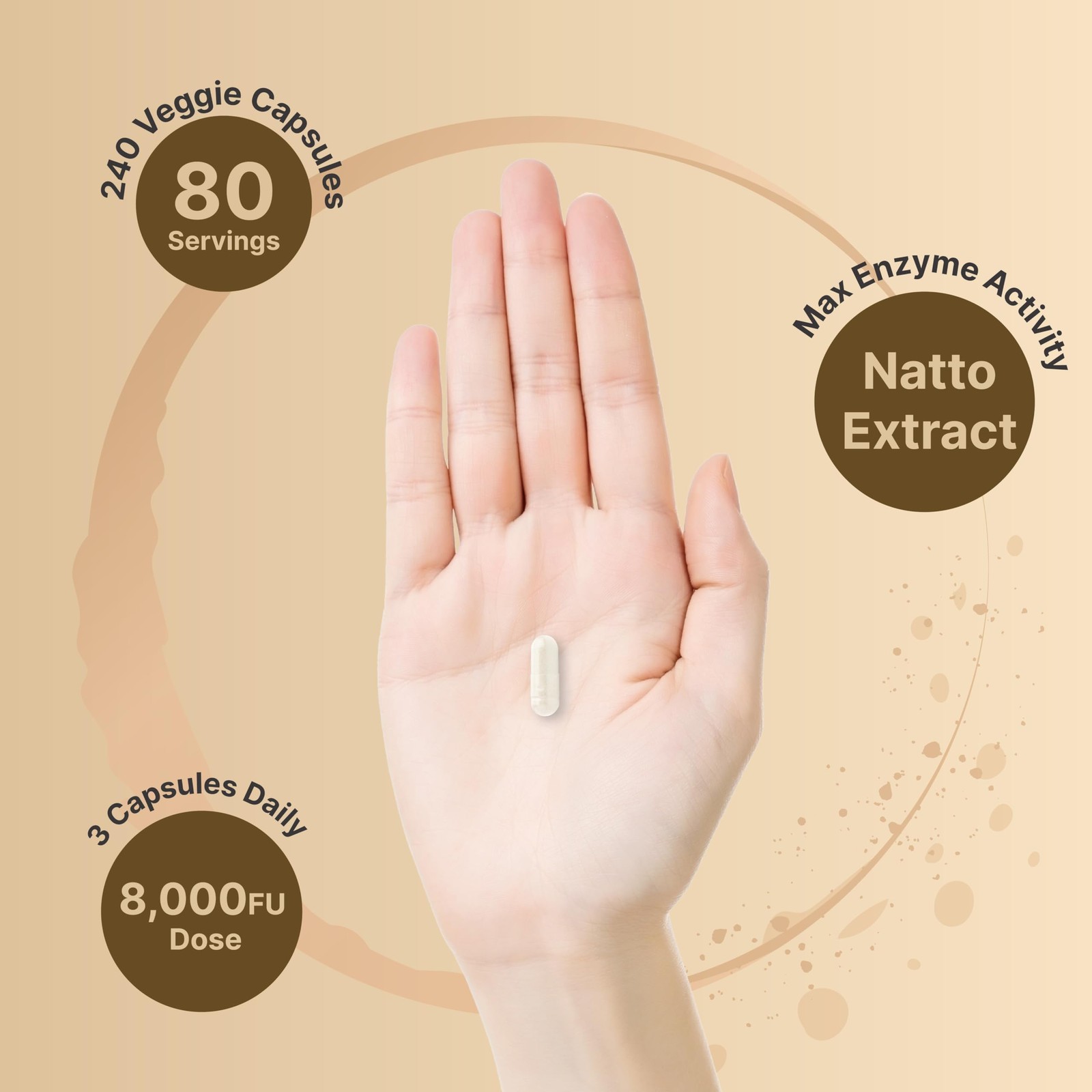 NatureBell Nattokinase Supplement 8,000 FU Per Serving, 240 Veggie Capsules |