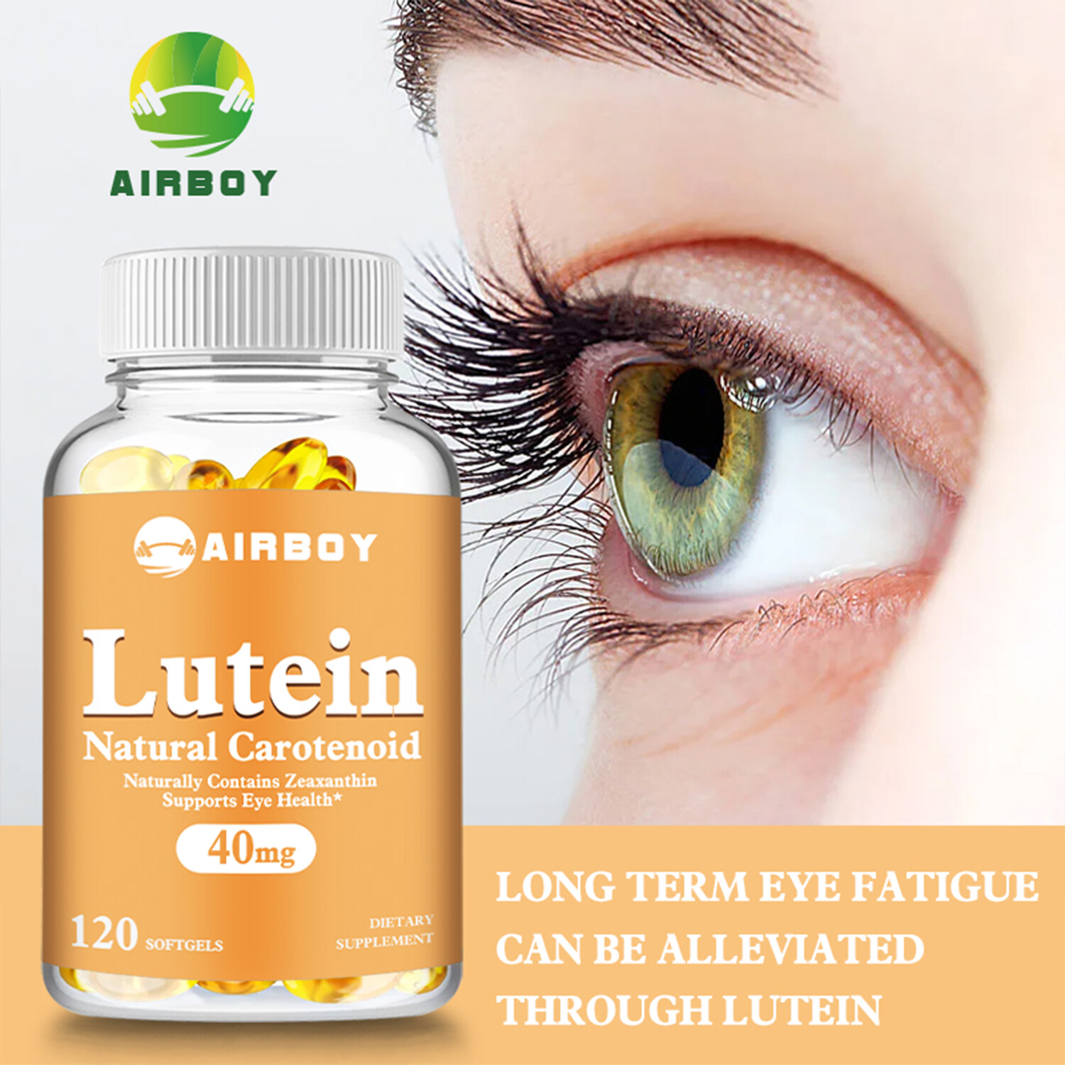 120pcs Lutein 40mg – Zeaxanthin – Eye Health, Eye Strain Support, Eye Protection
