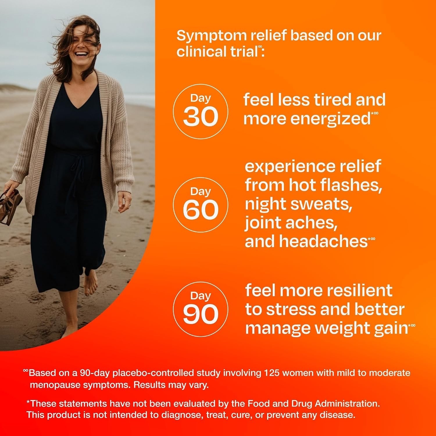 Clinically Proven Menopause Relief – 30 Day Natural Supplement, Hormone-Free