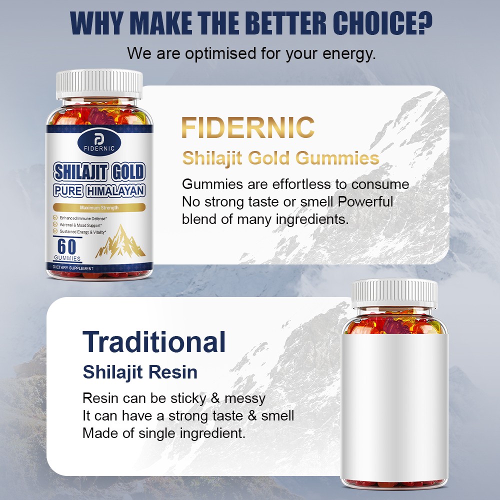 Pure Himalayan Shilajit Gold Gummies 60 Count Max Strength
