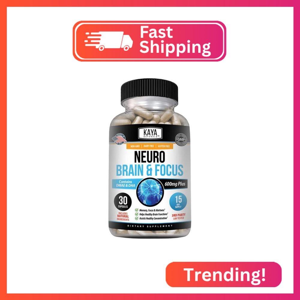 Kaya Naturals – Neuro Brain for Memory & Focus – Nootropic Energy Capsule – Noot