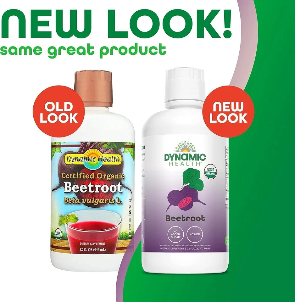 Dynamic Health Beetroot Liquid (Certified Organic) 32 fl.oz pack of 4