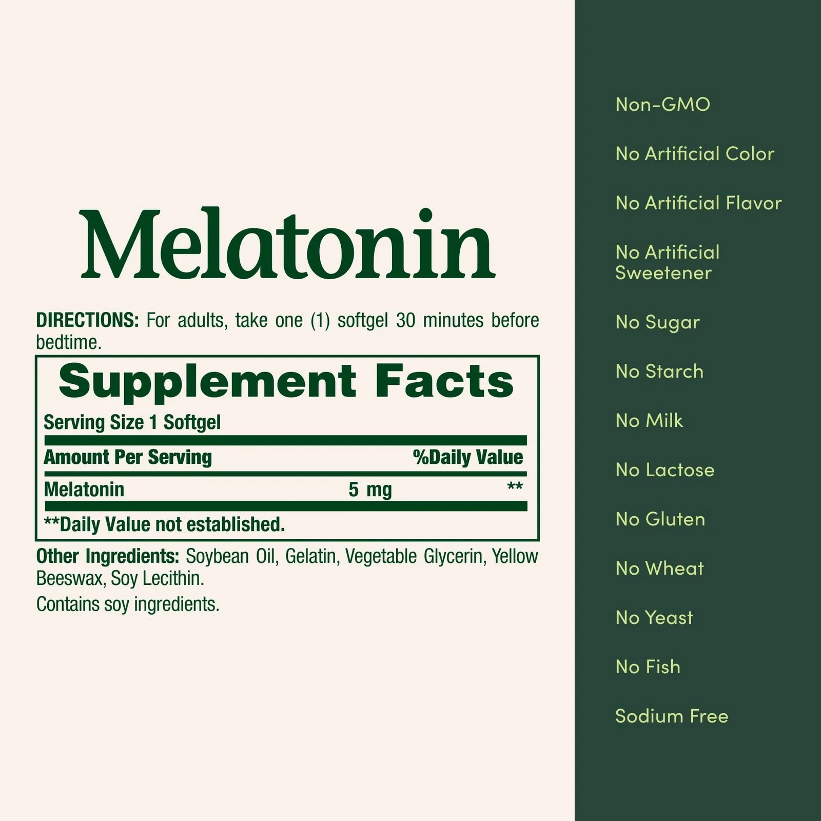 Nature’s Bounty Melatonin 5 mg 90 Count Sleep Aid – Pack of 2