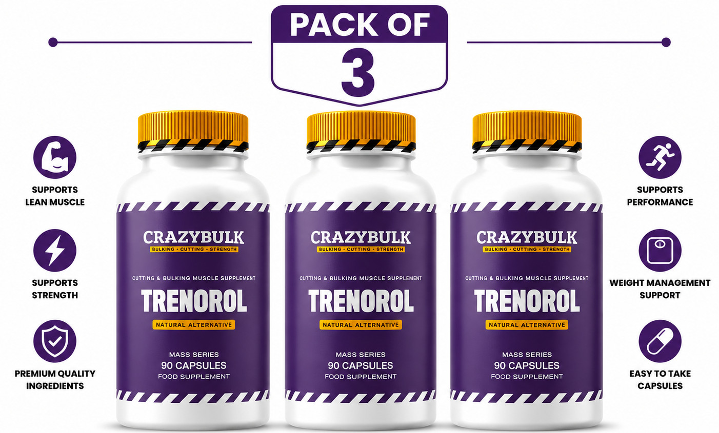 CrazyBulk TRENOROL Cutting Muscle Strength Crazy Bulk – 90 Capsules Pack of 3