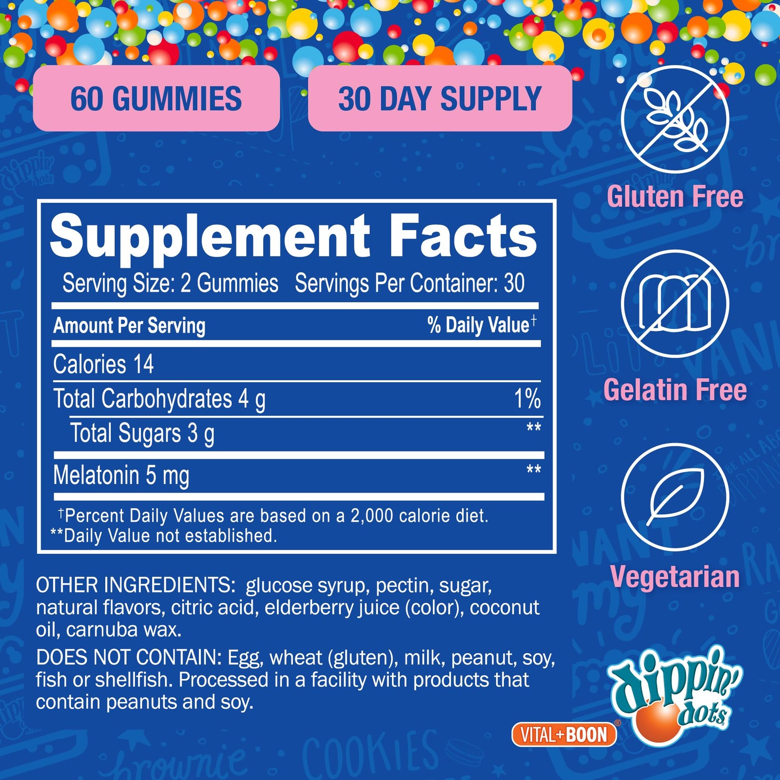 Melatonin Sleep Support Gummies (60 Count Pack of 2) Strawberry Sunset Creme …