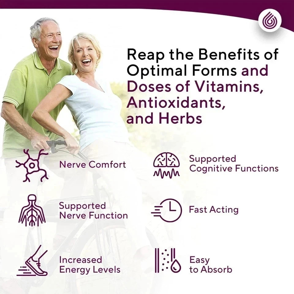 NERVE RENEW Advanced Nerve Support – with R-Alpha Lipoic Acid & etc – Pack of 5.