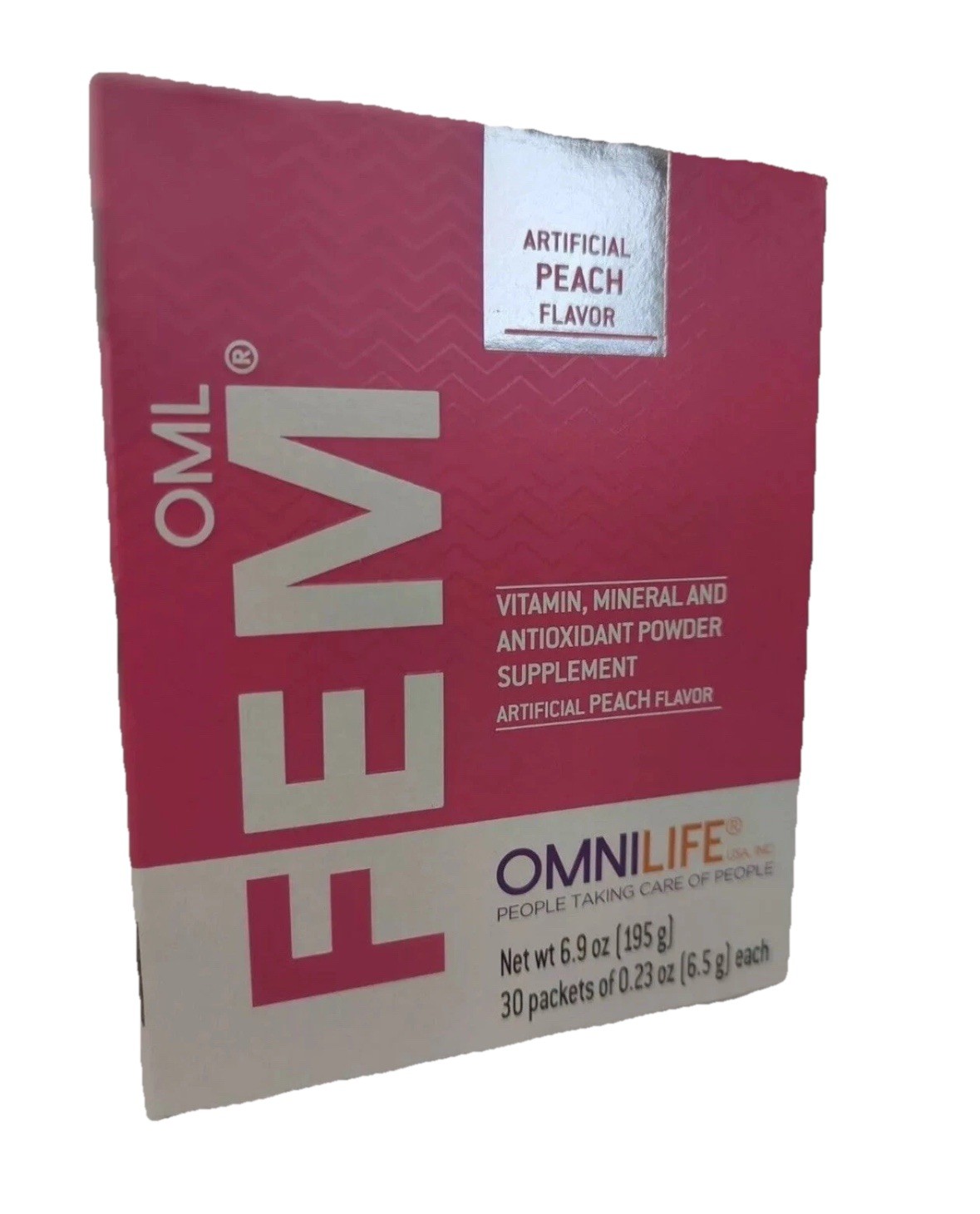 FEM PLUS BOX W/30 SACHETS 6.9 OZ EA PEACH FLAVOR **FREE SHIPPING**