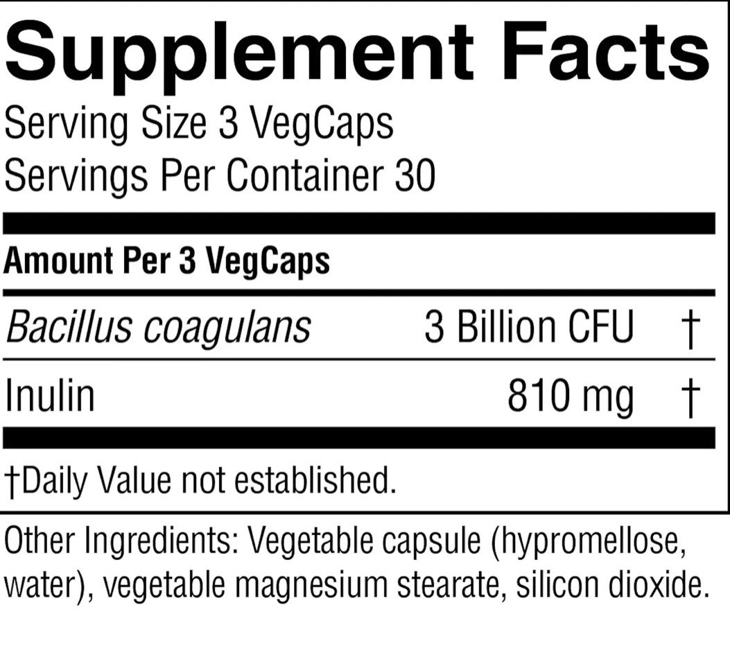 Nature’s Sunshine Bacillus Coagulans – Probiotic Support 90 Veg Caps NEW/ SEALED