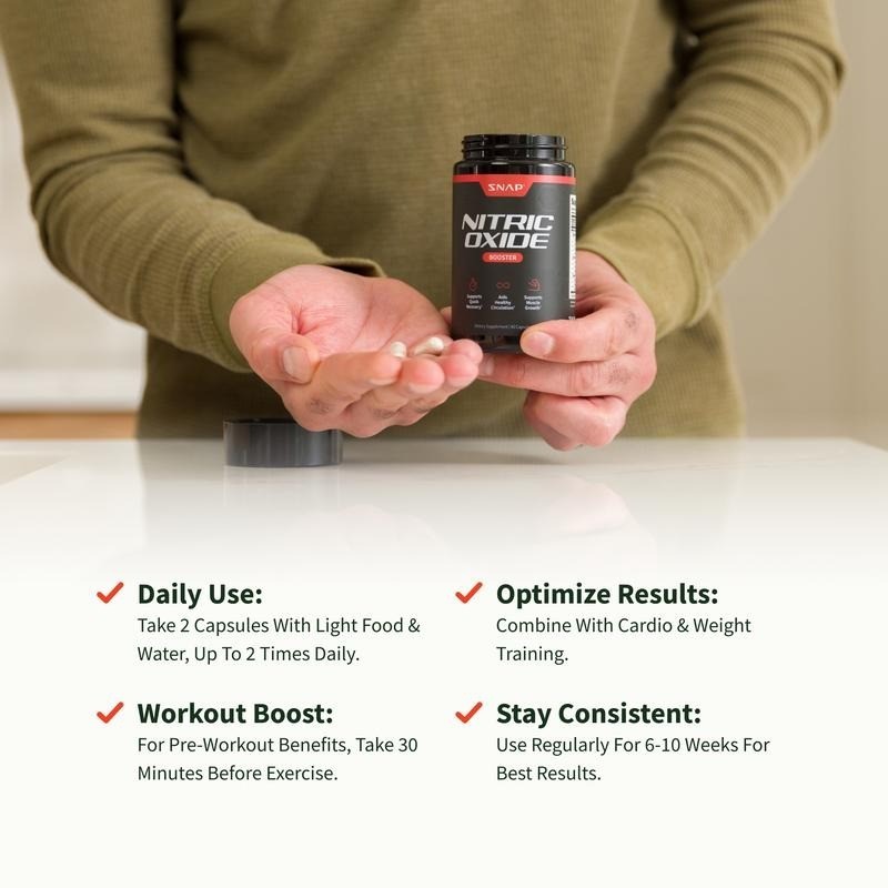 60ct Blood Circulation Support L-Arginine Citrulline Heart Health Flow Aid