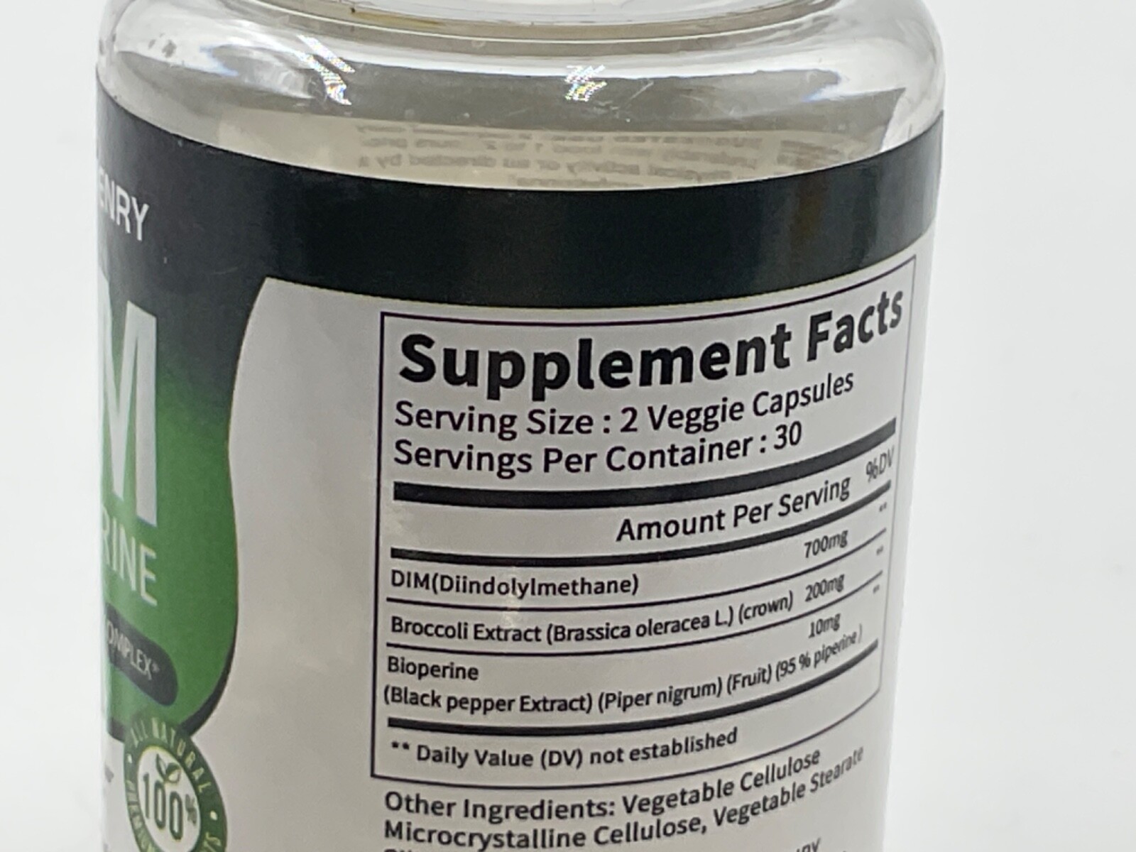 Xemenry DIM+Bioperine Natural Support Complex All Natural 60Capsules Exp:11/2025