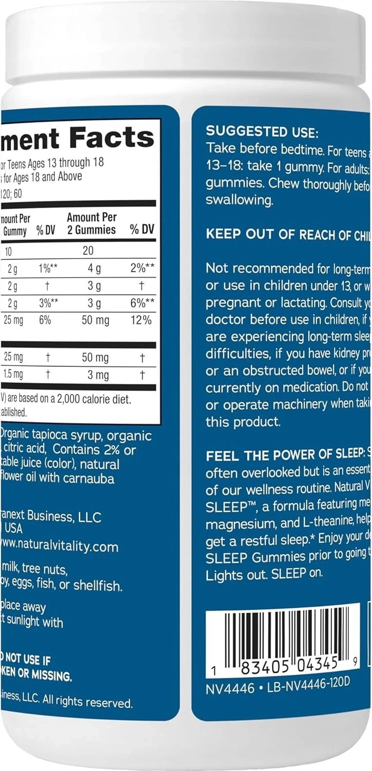 Calm Sleep Gummies Blueberry Pomegranate 120 Gummies Each (Pack of 2)