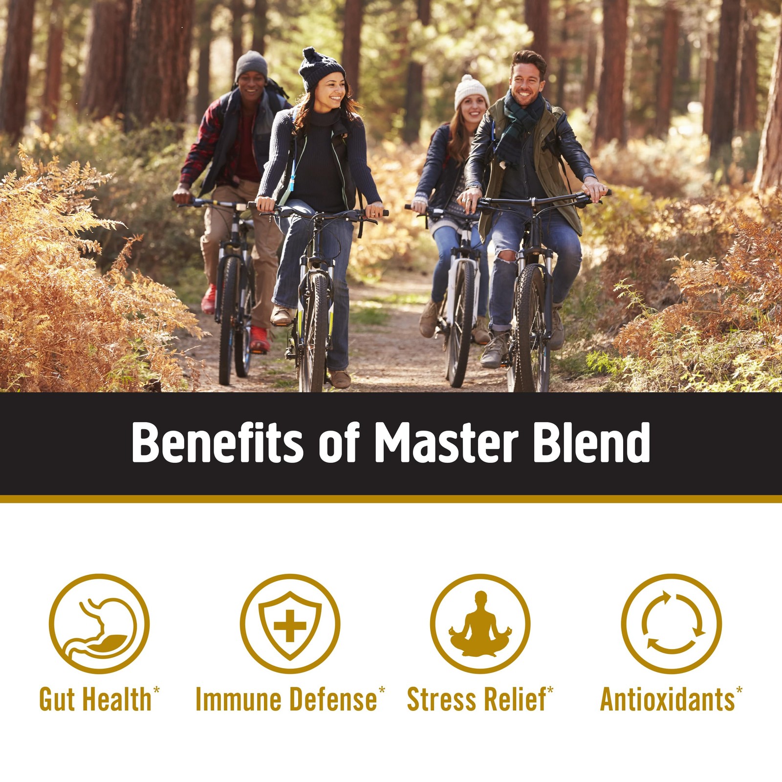 Om Mushroom Superfood Master Blend Capsules 160 Count Organic Health Supplement