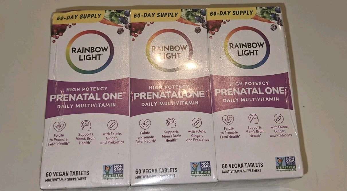 3 Rainbow Light High Potency Prenatal One Daily Multivitamin , Exp 07/26