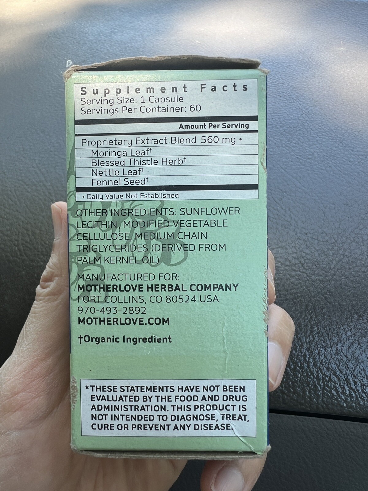 Motherlove More Milk Moringa Herbal Breastfeeding Supply 60 caps 01/26