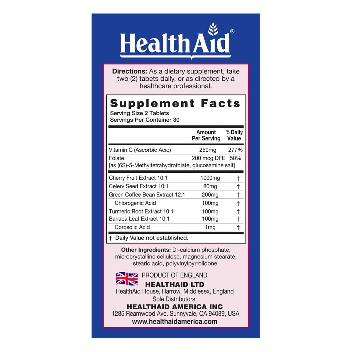 HealthAid Uriprinol® 60 Tablets – Twice‑Daily Antioxidant Uric Acid Cleanse w…