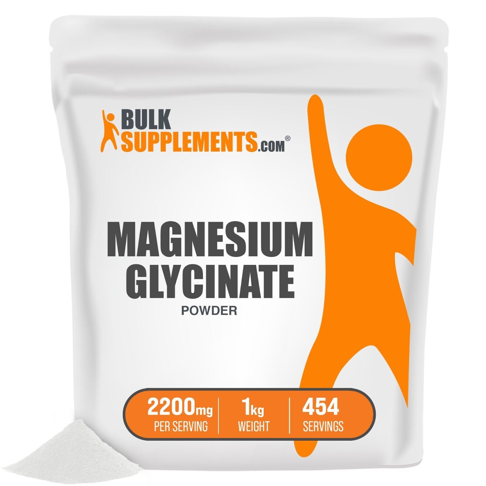 BulkSupplements Magnesium Glycinate Powder 1kg – 2.2g Per Serving
