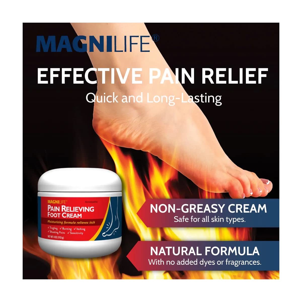 Pain Relieving Foot Cream, 4 oz, Soothing Relief for Soreness, Pain, Burning,…