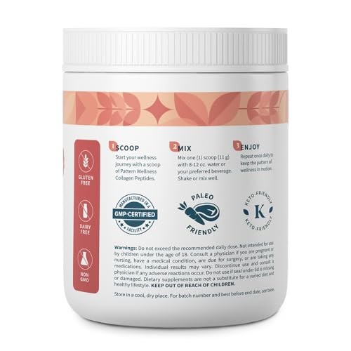 Pattern Wellness Collagen Peptides Powder (Type I & III) – Hair, Nails, Skin &