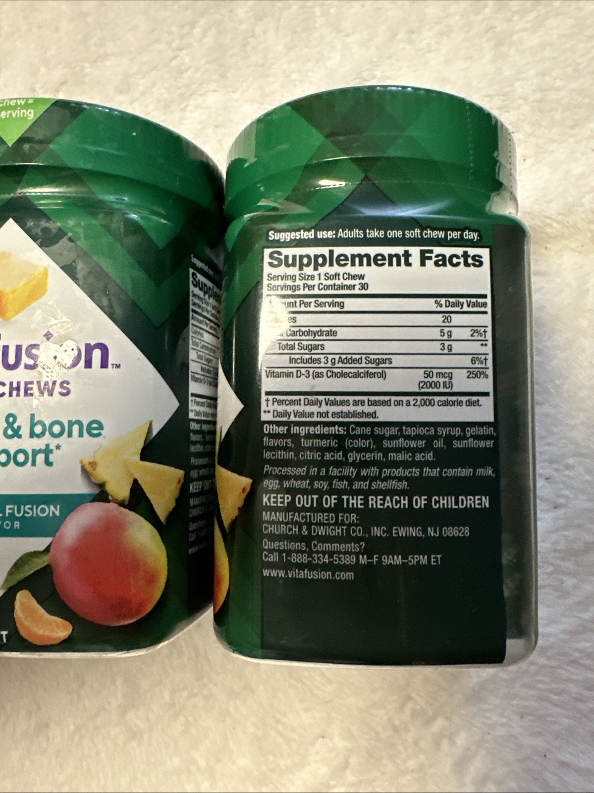 LOT OF 2 Vitafusion Tropical Fusion Chews 30CT EA Multi For Muscle EXP 8/2027 A9