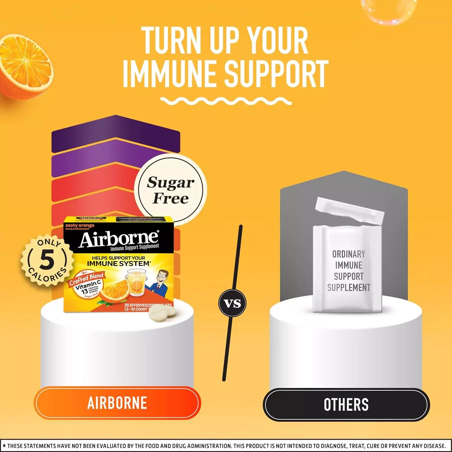 108 Count NEW Airborne Effervescent Immune Boost Vitamin C Tablets Orange 01/25