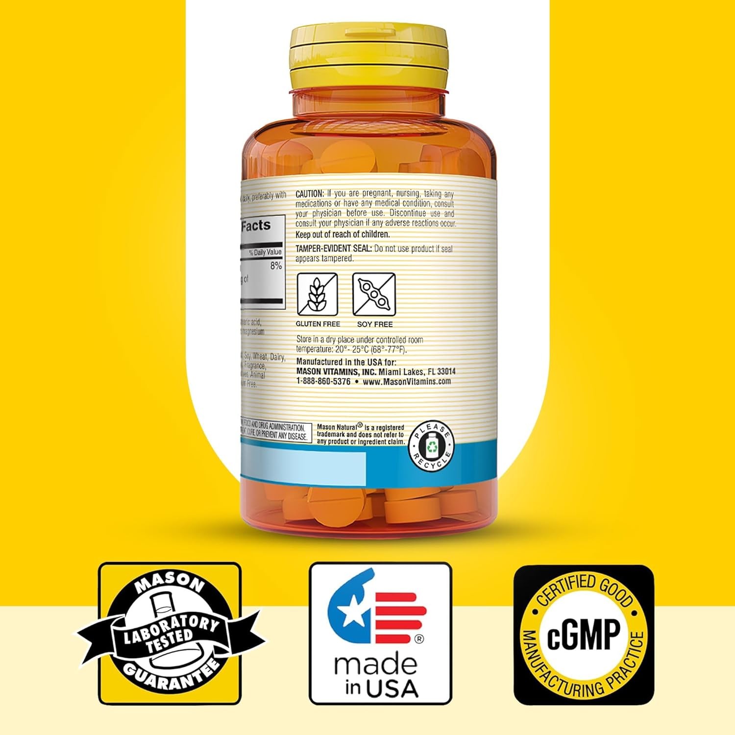 Magnesium Gluconate 550 Mg, 100 Day Supply for Normal Healthy Heart and Nervous
