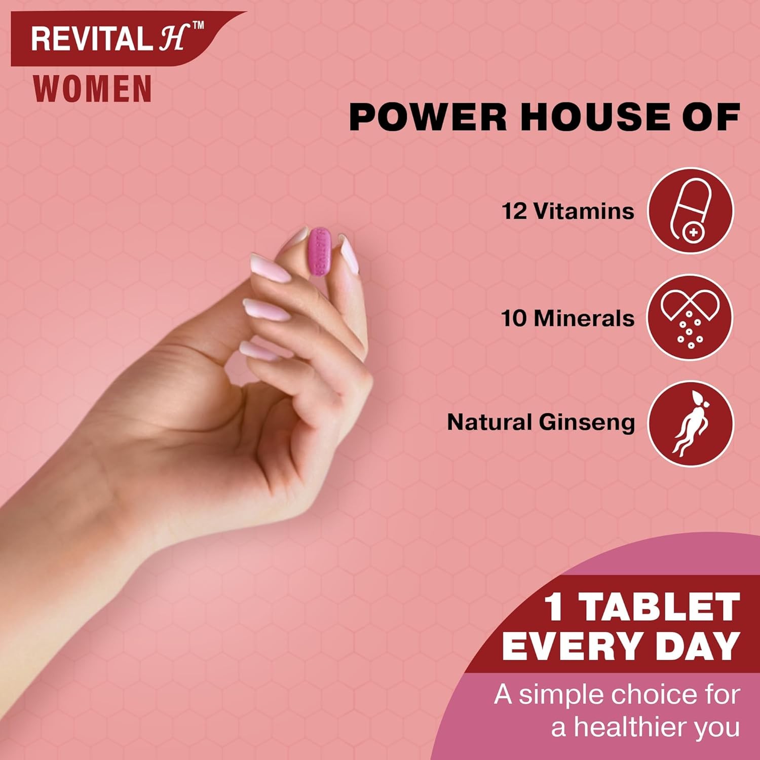 Revital for Women Multivitamins, Calcium, Zinc & Natural Ginseng Pack of 2 x 30s