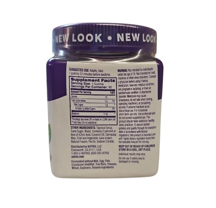 Natrol Melatonin Gummies, Sleep Support for Adults, 5 mg Melatonin 90 Gummies