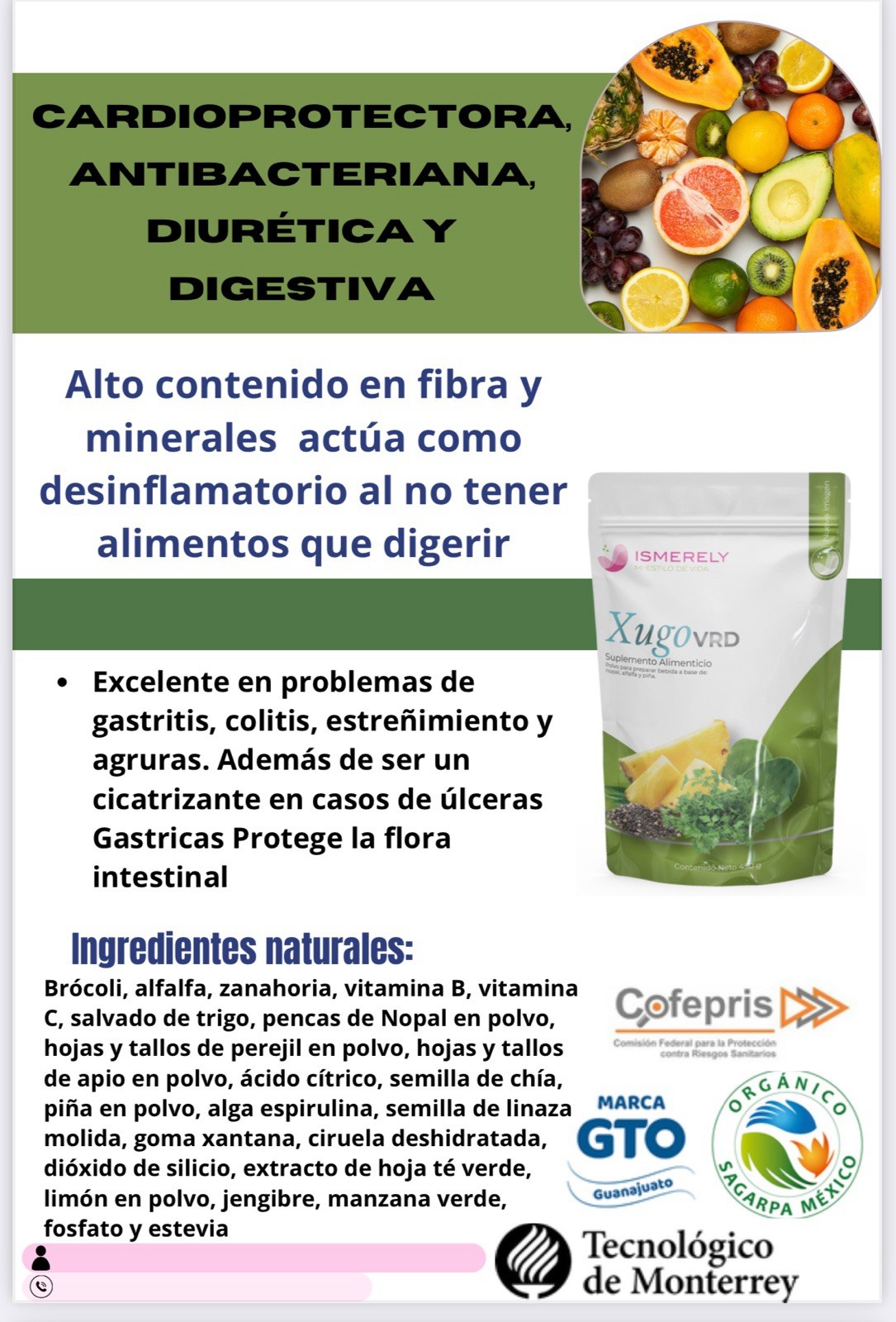 Xugo VRD Ismerely Un Producto 100% Natural