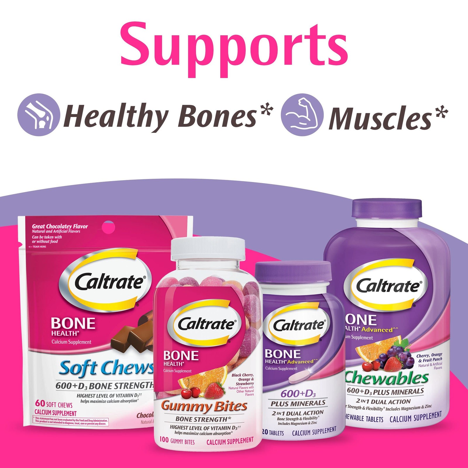 Caltrate Chewables 600 +D3 Plus Minerals Calcium and 155 Count (Pack of 1)