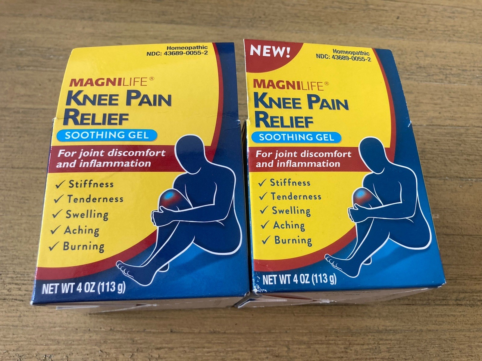 2 MagniLife Knee Pain Relief Soothing Gel Reduces Swelling & Inflammation NEW