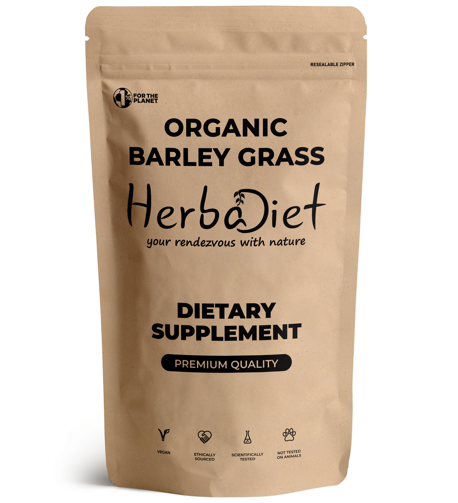 Organic Young Barley Grass Powder – Superfood for Detox & Weight Loss 100g